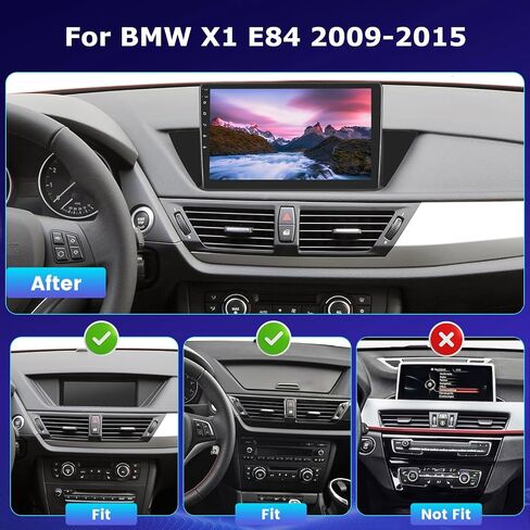 [8 Core 4+64G] for BMW X1 E84 2009-2015 Android 15 Radio: NHOPEEW 10.1 inch IPS Touchscreen Upgrade Stereo - 3D Car Model, Cooling Fan, 5G/WiFi, GPS, DSP Hi-res, Carplay, Custom UI Design + Canbus in Kuwait