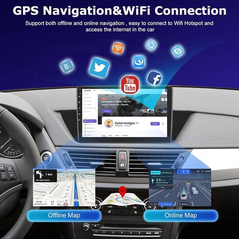 [8 Core 4+64G] for BMW X1 E84 2009-2015 Android 15 Radio: NHOPEEW 10.1 inch IPS Touchscreen Upgrade Stereo - 3D Car Model, Cooling Fan, 5G/WiFi, GPS, DSP Hi-res, Carplay, Custom UI Design + Canbus in Kuwait