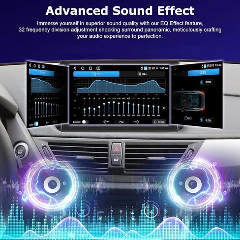 [8 Core 4+64G] for BMW X1 E84 2009-2015 Android 15 Radio: NHOPEEW 10.1 inch IPS Touchscreen Upgrade Stereo - 3D Car Model, Cooling Fan, 5G/WiFi, GPS, DSP Hi-res, Carplay, Custom UI Design + Canbus in Kuwait