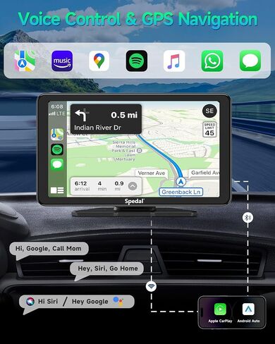 Spedal CL871PRO 6.25 "شاشة Carplay للدراجات النارية ＆ Android Auto Screen ، TPMs ، House Quick-Release Hound ، Pully Body Careplication ، MPS for Motordike ، Bluetooth ، Siri/G00gle Assistant in Kuwait