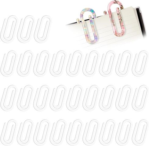 Decorative Jumbo Paper Clips, 4x2 Inches, 15-Pack, Acrylic Sublimation Design,Personalized Office Paperclips for Home, Gift, Crafts, Classroom, School, Teacher, Document Organize Supplies in Saudi Arabia