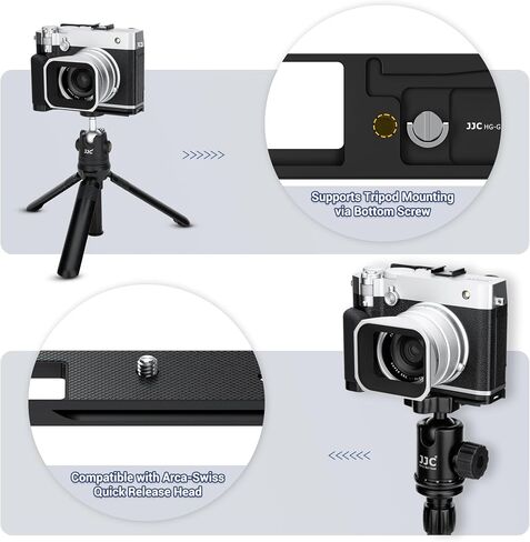 Metal Hand Grip L Bracket for Fuji Fujifilm X-T30 II X-T30 X-T20 X-T10 Anti-Slip Holder, w/Battery Memory Card Compartment Opening & Speaker Hole, Replaces MHG-XT10 in Saudi Arabia