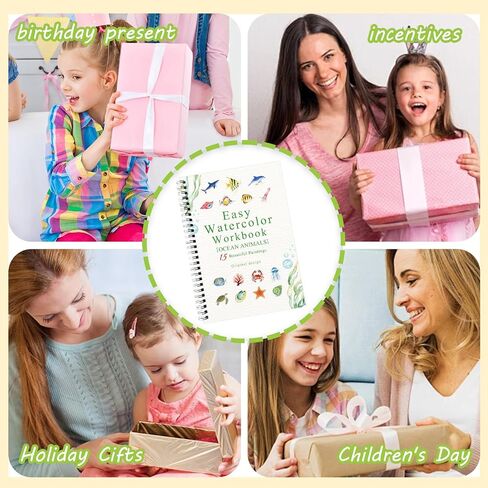 Watercolor Workbooks, 16 Colors Water Color Books Paint Set for Adults, Watercolor Coloring Book for Beginners, Water Color Workbook, 15 Beautiful Paintings for Beginners (Plants) in Saudi Arabia