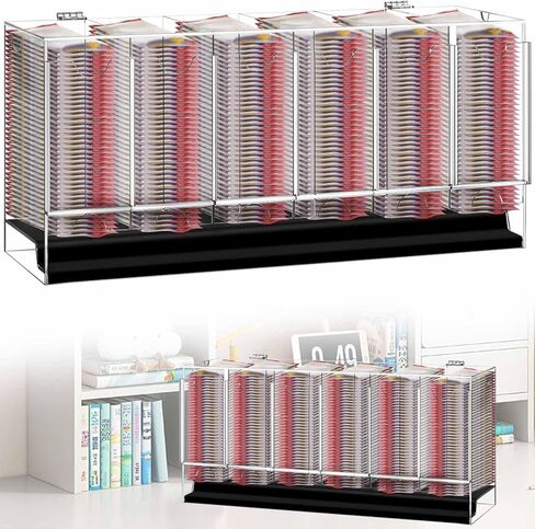 6 فتحات حزمة صافية صافية ، موزع بطاقات العمل ، أكريليك للأشعة فوق البنفسجية حزمة حزمة موزع و Collector Boster Bost in Kuwait