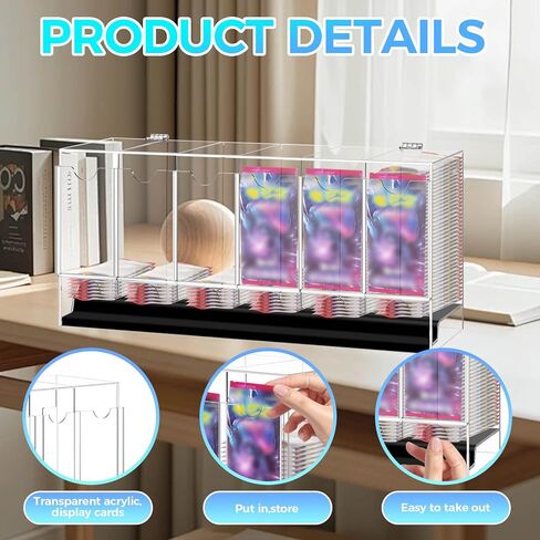 6 فتحات حزمة صافية صافية ، موزع بطاقات العمل ، أكريليك للأشعة فوق البنفسجية حزمة حزمة موزع و Collector Boster Bost in Kuwait