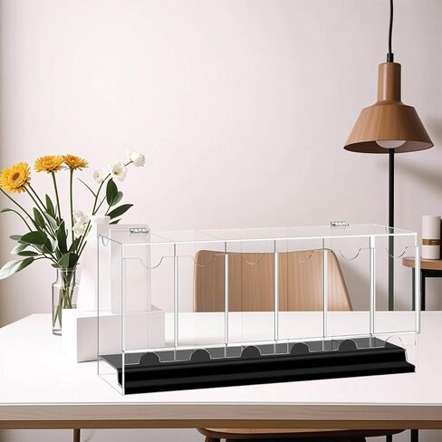 6 فتحات حزمة صافية صافية ، موزع بطاقات العمل ، أكريليك للأشعة فوق البنفسجية حزمة حزمة موزع و Collector Boster Bost in Kuwait