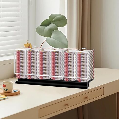 6 فتحات حزمة صافية صافية ، موزع بطاقات العمل ، أكريليك للأشعة فوق البنفسجية حزمة حزمة موزع و Collector Boster Bost in Kuwait