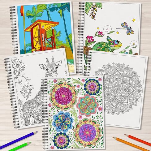 Kalysky Adult Coloring Book Set - 3 Coloring Books for Adults Relaxation, Country Gardens, Farm & City Sights Themes | Stress Relief Coloring Book for Women in Kuwait