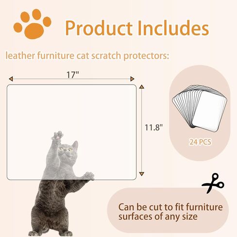 Cat Scratch Furniture Protector - Couch Protector from Cat Claws, Anti-Scratch Leather Sofas Protection, Easy to Remove & No Trace, 16 Pack in Saudi Arabia