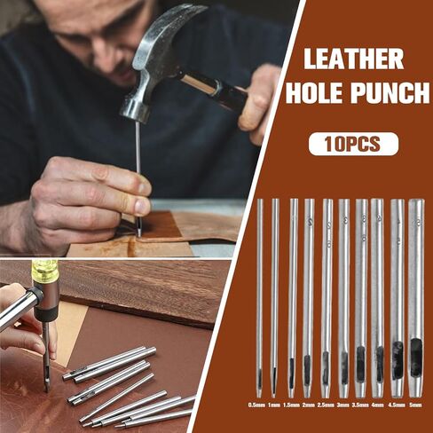 Leather Working Tools,Professional Leather Working Kit for Carving, Punching, Stamping, Cutting with Custom Storage Bag, Essential for DIY Crafts & Repairs. in Saudi Arabia