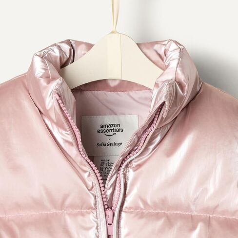Amazon Essentials x Sofia Grainge Toddler and Baby Girls' Taffeta Puffer Jacket in Saudi Arabia
