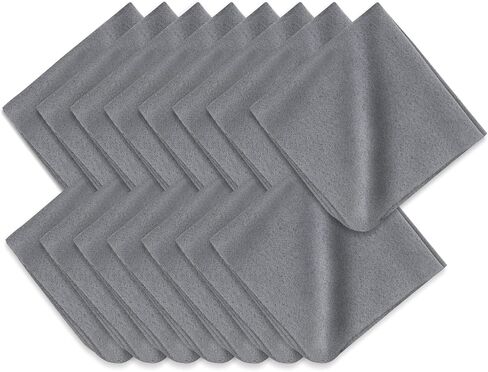 TENOC 6 Pack Microfiber Cleaning Cloths for Electronics, Camera Lenses, Eyeglasses, Cell Phone and Laptop Screens, Safe and Effective Wipe Kit, Gray (6"x6") in Saudi Arabia