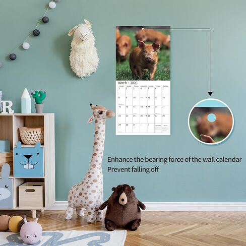 2026 Wall Calendar,Calendar 2026, July 2025 - December 2026, Wall Calendar Owls, 12" x 24" Opened,Full Page Months Thick & Sturdy Paper for Gift Perfect Calendar Organizing & Planning in Kuwait