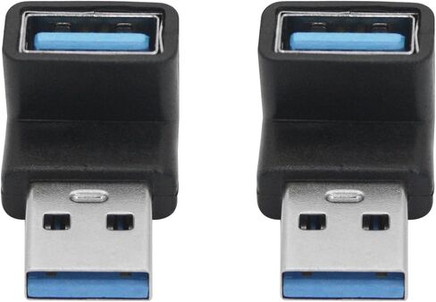 2pcs الزاوية اليمنى USB 3.2 من الذكور إلى محول الإناث 10 جيجابت في الثانية ، 90 درجة USB النوع A 3.1 موصل موصل نقل البيانات 3A الشحن السريع ، للكمبيوتر ، الكمبيوتر المحمول ، الماوس ، لوحة المفاتيح ، (زاوية أسفل) in Kuwait