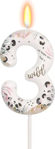 Wild Animal Number 1 Candle for Boys Girls, Wild Theme One Birthday Decorations, First Birthday Decorations for Boy Girl, Jungle Safari Theme Party Supplies in Saudi Arabia