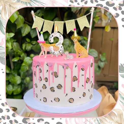Wild Animal Number 1 Candle for Boys Girls, Wild Theme One Birthday Decorations, First Birthday Decorations for Boy Girl, Jungle Safari Theme Party Supplies in Saudi Arabia