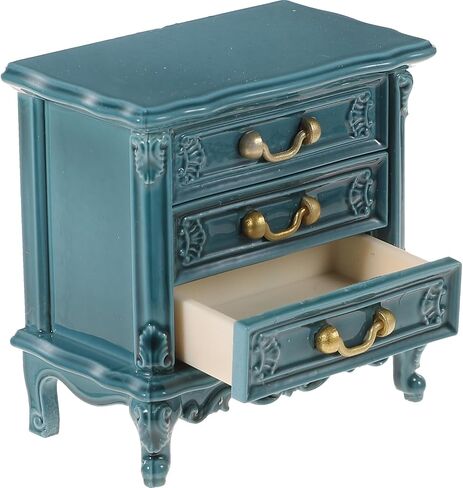 Miniature Wooden Cabinet for Dollhouse: 1:12 Scale Dollhouse Furniture Cabinet Wooden Mini Drawer Accessories Kitchen Photo Props for Kids Play Toy Living Room Decoration in Saudi Arabia