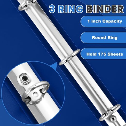 Henoyso 4 Pcs Legal Size Binder with View Cover 3 Ring 1" Durable White Binders for 8.5" x 14" Paper Hold up to 175 Sheets for Documents Artwork, Office, Home, Work Places in Saudi Arabia