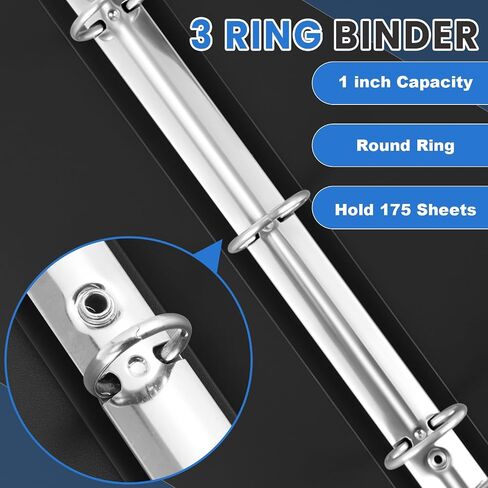 Henoyso 4 Pcs Legal Size Binder with View Cover 3 Ring 1" Durable White Binders for 8.5" x 14" Paper Hold up to 175 Sheets for Documents Artwork, Office, Home, Work Places in Saudi Arabia