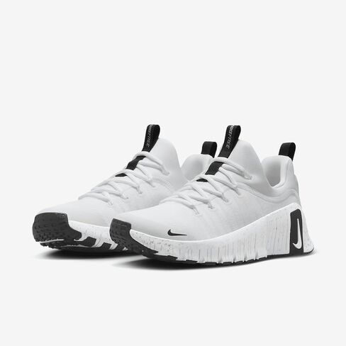 حذاء التمرين فري ميتكون 6 للنساء من نايكي (FJ7126-101، أبيض/بلاتيني ملون) مقاس 9 in Kuwait