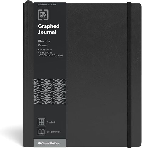 TRU RED Staples Large Flexible Cover Ruled Journal, Black (TR54774) in Saudi Arabia