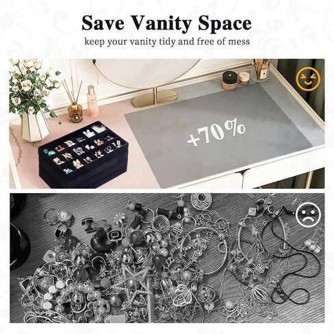 منظم درج المجوهرات ، صينية مخملية لتخزين قلادة حرك ، إدراج قابلة للتكديس للنساء ، الأخضر in Kuwait