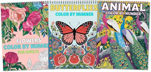 Ilyever 3 Pack Mandala Coloring Book Set for Adults, 60 Unique Mandala Designs for Stress Relief & Relaxation, Spiral Bound Coloring Books for Adults or Women in Saudi Arabia