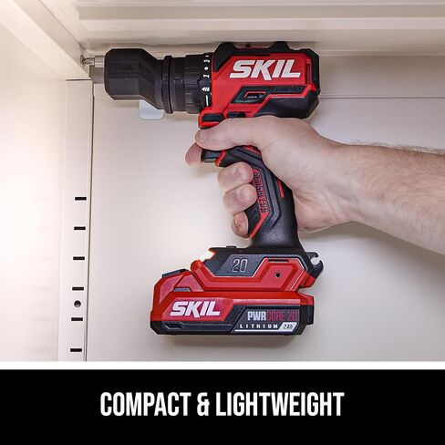 SKIL Brushless 20V Compact Multi-Head Drill Driver Kit Including 2.0 Ah USB-C Battery & PD Charger-QD6293B-10 in Saudi Arabia