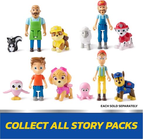 PAW Patrol, Chase & Captain Turbot Figure Pack with Baby Octopus Toy Figure, Kids Toys for Boys and Girls Ages 3 and Up in Kuwait