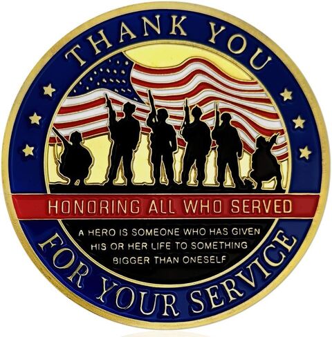 Thank You for Your Service & in Honor of All Who Served Military Coin (5) in Saudi Arabia