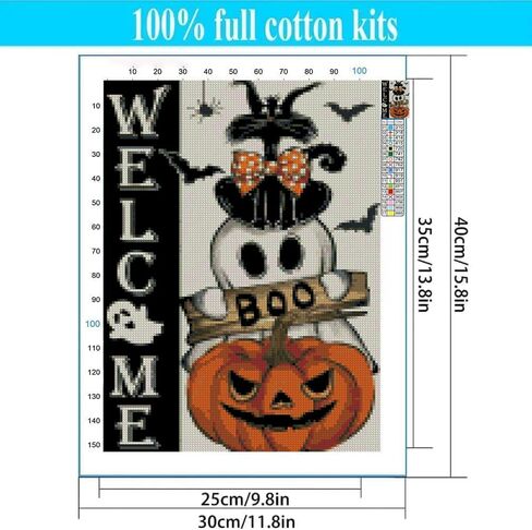 4 Pack Insect Stamped Cross Stitch Kits for Adults Beginner, Counted Cross Stitch Kits Printed Stitching Patterns Dimensions Needlepoint Art Crafts Embroidery Kits for Adults Beginners 12x16 inch in Kuwait