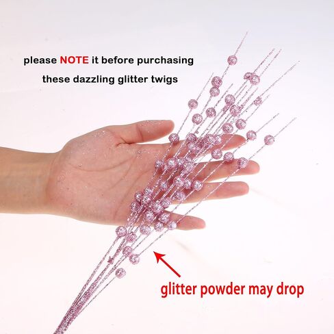 10 حزمة ذهبية الاصطناعية بريق السيقان ينبع 15.7 "وهمية عيد الميلاد يختار ديكور بريق العصي لعيد الميلاد DIY اكليلا من الزهور ديكور الموقد in Kuwait