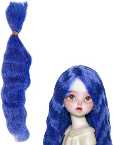 Ph Pandahall Doll Doll Hair Wig Mohair Wafts Long Curly Hair Dolls Hair Hair Black Fumpurine Wigs Faux Hair Extensions استبدال شعر مستعار لدمى صنع الفنون Supplie Diy Hair Hair Craft 9 بوصة طويلة in Saudi Arabia