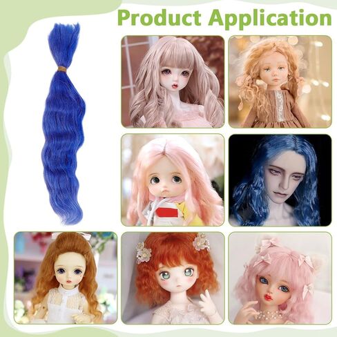 Ph Pandahall Doll Doll Hair Wig Mohair Wafts Long Curly Hair Dolls Hair Hair Black Fumpurine Wigs Faux Hair Extensions استبدال شعر مستعار لدمى صنع الفنون Supplie Diy Hair Hair Craft 9 بوصة طويلة in Saudi Arabia