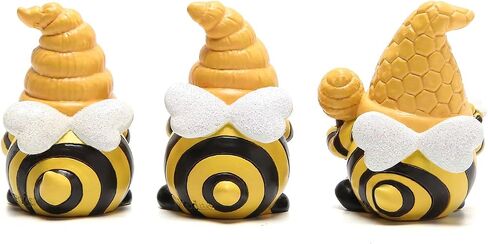 Hodao Spring Bumble Bee Gnome Figurine - Cute Garden Decor with Sunflower Accents, Yellow Bee Statue for Spring Home Table Decor, Unique Gifts for Nature Lovers in Kuwait