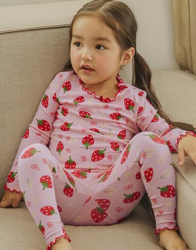 بيجامة VAENAIT BABY للأطفال الصغار من الفسكوز من ملابس نوم من الخيزران مطبوع عليها زهور وحيوانات رياضية للأولاد والبنات، 6M-12Y in Kuwait
