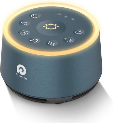 آلة صوت الأطفال من دريم إيج مع مصباح غرفة الأطفال، 25 صوتًا مهدئًا، ساعة منبه، ضوء ليلي خافت، آلة ضوضاء بيضاء لآلة صوت النوم، هدايا استحمام الطفل يجب اقتناؤها، خشب in Kuwait