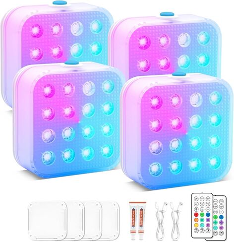 Creatrek Christmas Lights, 10 Color Changing LED Light, Battery Operated Lights for Christmas Decorations 4 Pack No Suction Cups and No Magnets in Saudi Arabia
