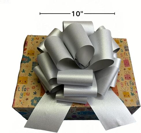 Present Bows(10 Inch,2 Pack) for Bike, Large Gifts, Kids' Ride-On Cars, Wreaths - Big Glitter Blue Bow Perfect for Christmas, Birthdays, Party Decorations and Celebrations in Saudi Arabia