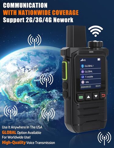 2-Pack Rapid Radios Unlimited Range with Sim Cards,Handheld POC Radio,PTT Radio Push to Talk Over Cellular Rapid Radios in Saudi Arabia