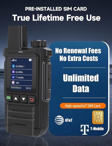 2-Pack Rapid Radios Unlimited Range with Sim Cards,Handheld POC Radio,PTT Radio Push to Talk Over Cellular Rapid Radios in Saudi Arabia