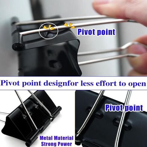 48Pcs Binder Clips(2 Inch), Upgrade Large Binder Clips Heavy Duty Paper Clamps for Office and Home Supplies in Saudi Arabia