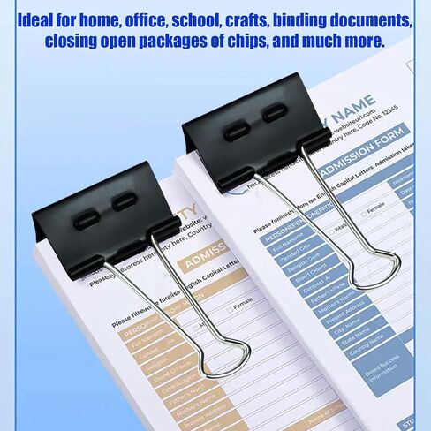 48Pcs Binder Clips(2 Inch), Upgrade Large Binder Clips Heavy Duty Paper Clamps for Office and Home Supplies in Saudi Arabia