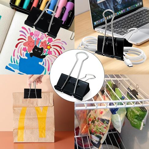 48Pcs Binder Clips(2 Inch), Upgrade Large Binder Clips Heavy Duty Paper Clamps for Office and Home Supplies in Saudi Arabia
