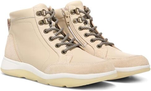 Vionic Women's Momentum Whitley High Top Sneakers- Supporting Leather Ankle Water Repellent Shoes That Include Three-Zone Comfort with Orthotic Insole Arch Support, Medium Fit Sizes 5-11 in Saudi Arabia