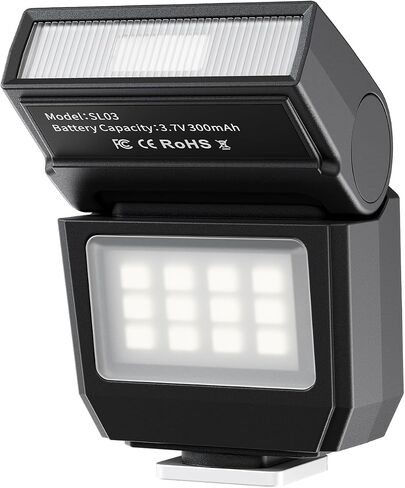 Ulanzi SL03 Mini Flash Speedlite - GN8 Powerful 6500k On-Camera Flash Light, 4 Power Levels, Compatible with Sony ZV-1/ZV-E10/Canon/Nikon/Fuji/Panasonic/Leica/Olympus, Not Fits Sony ZV-1F in Saudi Arabia