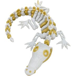 تمساح الهيكل العظمي-تمثال مفصلي-PLA الصديق للبيئة-لعبة فريدة من نوعها من الزواحف وتخفيف الإجهاد للشباب والكبار-مطبوعة ثلاثية الأبعاد في كندا in Kuwait