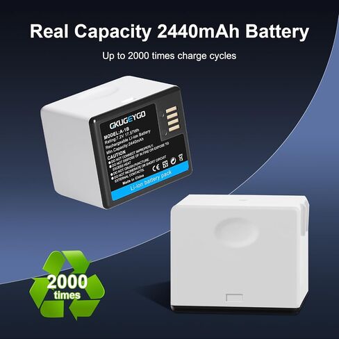 2-Pack A-1 A-1B A-1C Battery for Arlo Pro, Pro 2, Replacement Rechargeable Battery for Arlo Camera VMA4400 VMC4030 VM4230 VMS3230 VM4030 VM4030P in Saudi Arabia