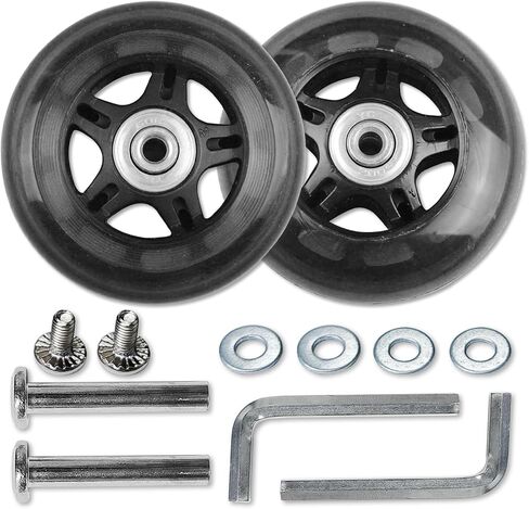 Replacement Luggage Wheels 85x20mm Suitcase Wheels Repair Repair Set Wear-Resistant Trolley Casters for Trolley Bag, Inline Skate and Caster Board in Saudi Arabia