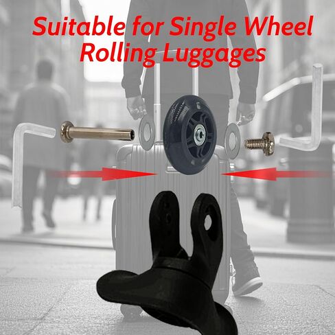 Replacement Luggage Wheels 85x20mm Suitcase Wheels Repair Repair Set Wear-Resistant Trolley Casters for Trolley Bag, Inline Skate and Caster Board in Saudi Arabia